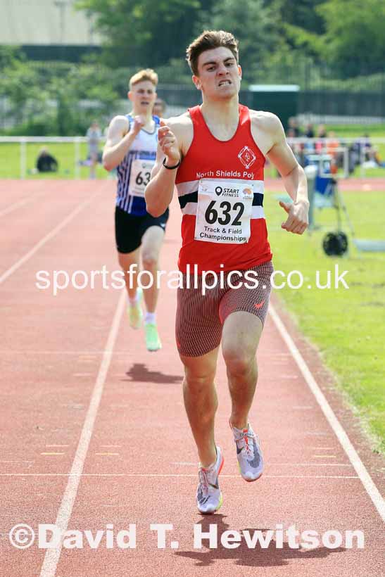Mens Under-20s 800 metres 2023 North Eastern Track and Field Champs., Middlesbrough Sports Village, Middlesbrough. Photo: David T. Hewitson/Sports for All Pics